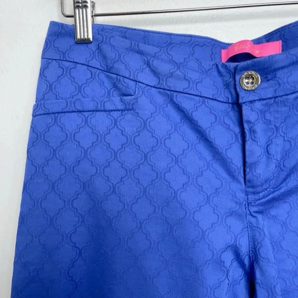 Lilly  Pulitzer Womens 6 29" Kelly Textured Skinny Ankle Pant Royal Purple - Picture 6 of 16